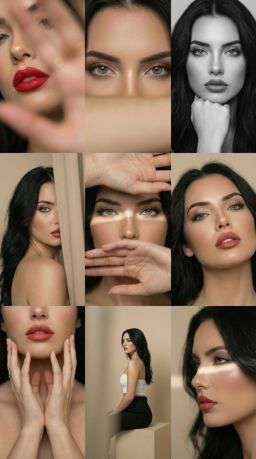 KV Leather - Editorial 3x3 Grid [VAR:3] [Rotated 26° Right]